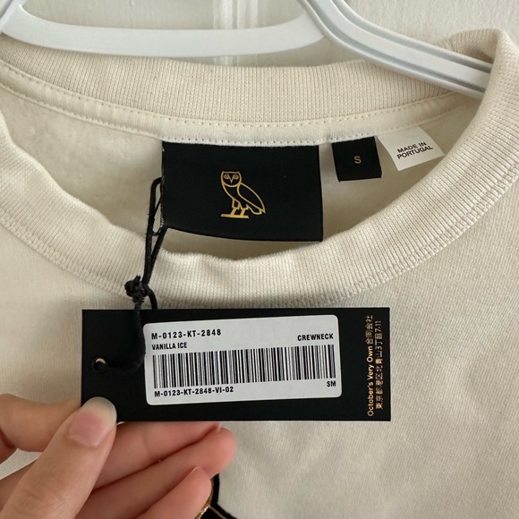 OVO Classic Sweatshirt in Sand/off-white - Picture 5 of 7